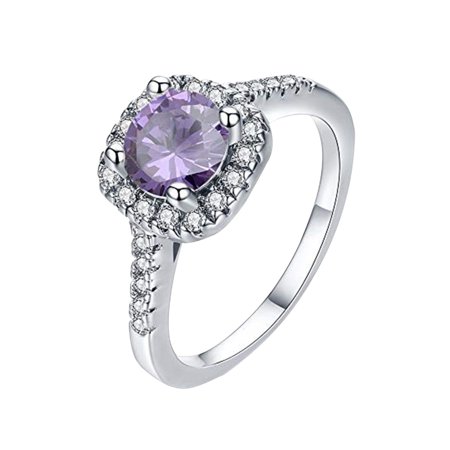 U#8532，Luxury Shiny Rhinestone Ring Simulation Gemstone Alloy Ring Jewelry Accessories Personalized Gift Ladies Birthday Vale