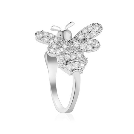 U#5796，Little Bee Ear Clip Personality Diamond Inlaid Small Insect Ear Clip Hole Free Earrings，P#5796 NG9
