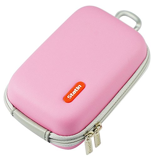 First2savvv BDX1402-6505 Pink Premium Quality Hard Camera Case Pouch Bag for Canon PowerShot G9X .SX610 .IXUS 285 .IXUS 275. SONY DSC-HX90V.HX80.HX60V thumbnail