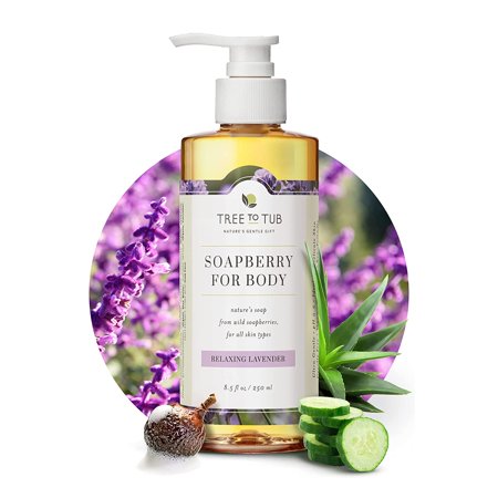 Tree to Tub Lavender Body Wash for Sensitive Skin & Dry Skin - PH Balanced Moisturizing Body Wash  Hydrating Sulfate Free Vegan Body Soap for Women & 