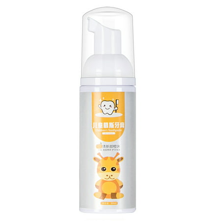 KAOU 60ml Foam Toothpaste Food Grade Natural Formula Water Toddler Whitening Toothpaste with Orange Flavor for Home