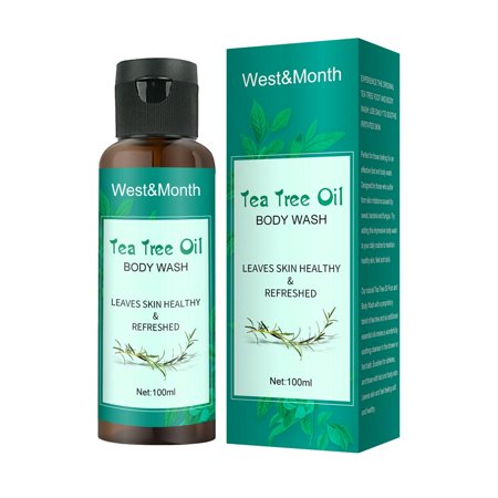Yungwalm Tea Tree Oil Body Wash Natural Tea Tree Oil Shower Gel Treat for Blemished Skin Body Odor Skin Cleanser Moisturizing Body Wash for Men Women 