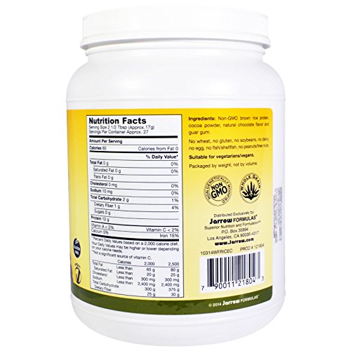 Jarrow Formulas, Ultra Smooth, Brown Rice Protein Concentrate, Chocolate Flavor, 16 Oz (454 G)(2 PACK),Vitaminder, Power Shaker Bottle, 20 Oz Bottle thumbnail