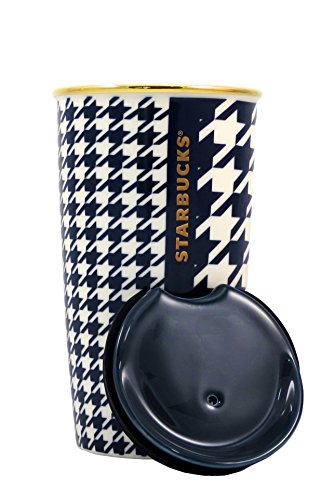 Starbucks Navy Houndstooth Double Wall Traveler, 12 Fl Oz thumbnail