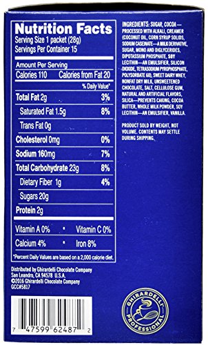 Ghirardelli - Premium Hot Cocoa with Chocolate Chips 15 Count 1 Ounce Packets - with Exclusive 1.5 Tbsp Measuring Spoon thumbnail