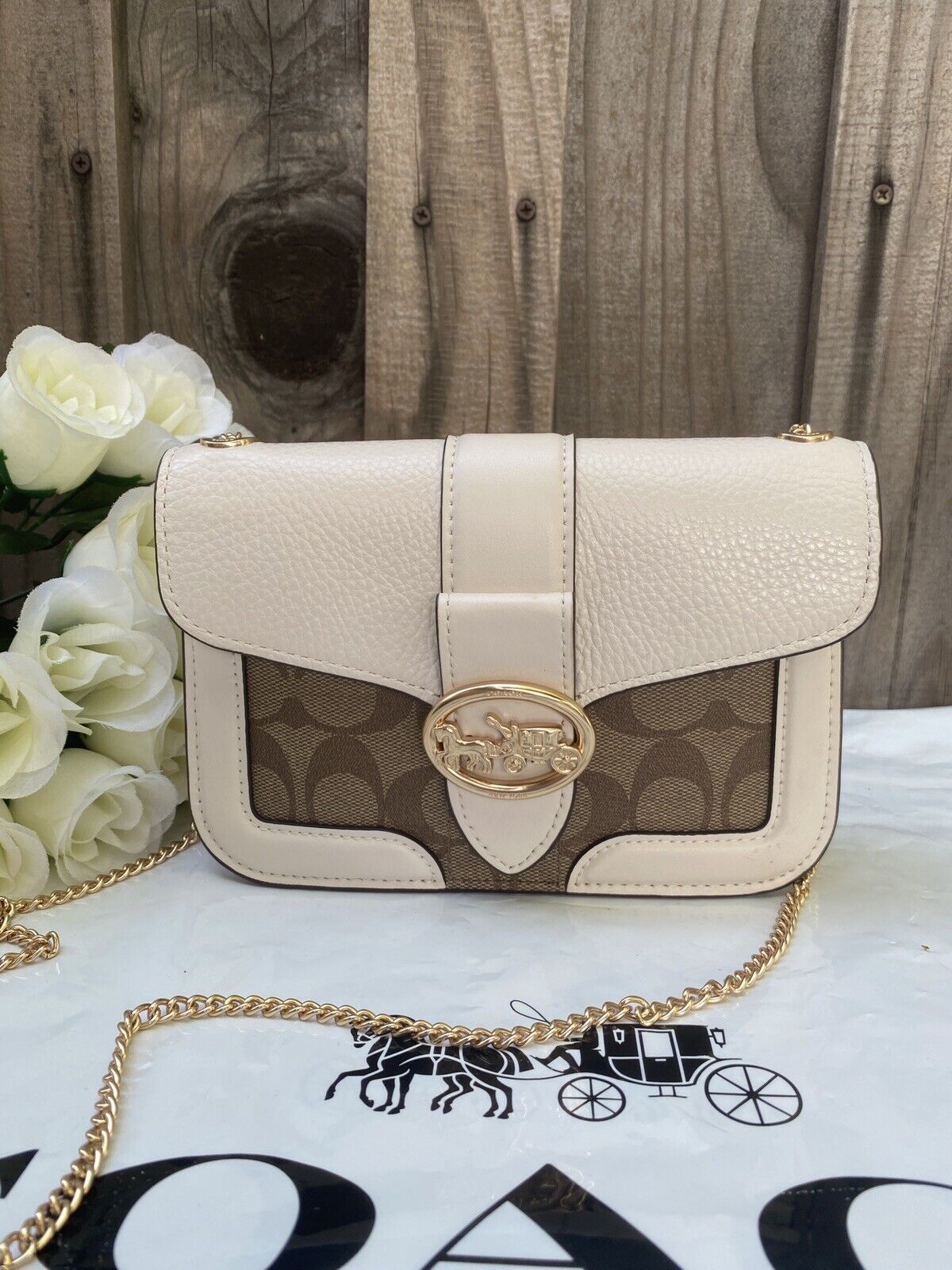 NWT Coach Georgie Crossbody in Signature Canvas 7287