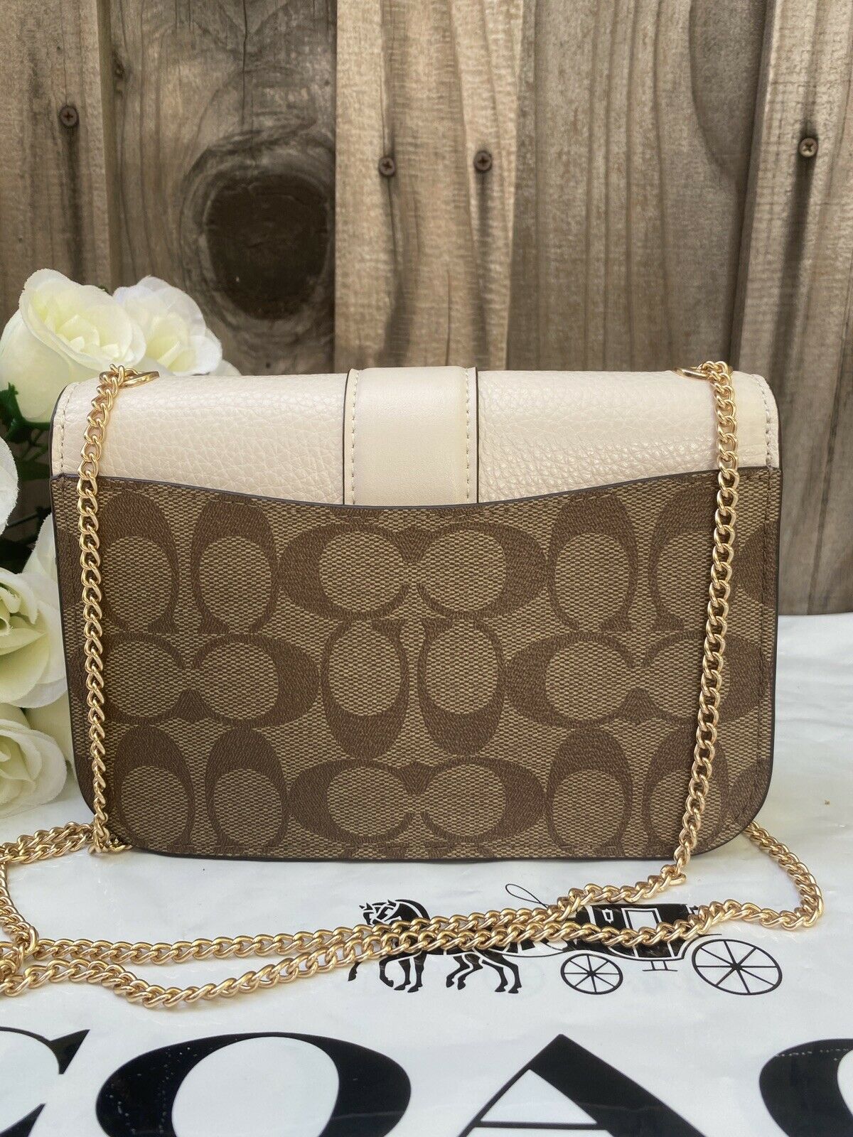 NWT Coach Georgie Crossbody in Signature Canvas 7287 thumbnail