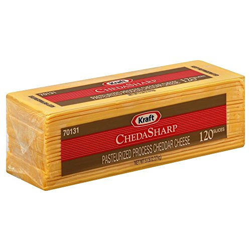 Kraft Regular Sharp Cheddar Sliced Cheese, 5 Pound -- 4 per Case. thumbnail