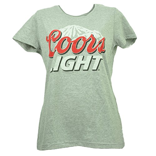 Coors Light Lager Beer Tshirt Tee Womens Ladies Gray Drink Short Sleeve Large