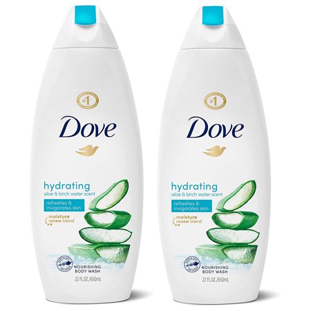 (2 Pack) Dove Go Fresh Body Wash 100% Gentle Cleansers  Sulfate Free Pear and Aloe Vera Bodywash Gives You Softer  Smoother Skin After Just One Shower