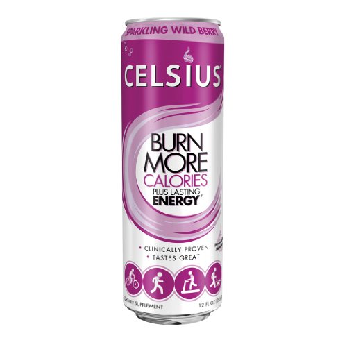 Celsius Sparkling Wild Berry, 12-Ounce Cans (Pack of 24) thumbnail