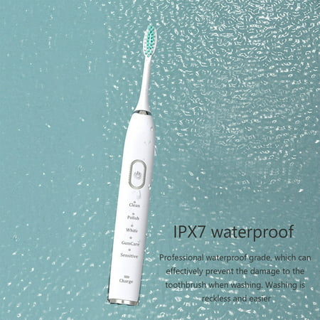 Electric Toothbrush with Smart Timer  5 Modes  3 Brush Heads  Whitening Power Rechargeable Toothbrush for Adults and Kids  Uscallm #4542