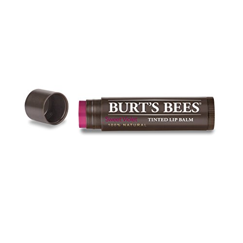 Burts Bees 100 Natural Tinted Lip Balm Sweet Violet with Shea Butter  Botanical Waxes  1 Tube thumbnail