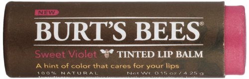 Burts Bees 100 Natural Tinted Lip Balm Sweet Violet with Shea Butter  Botanical Waxes  1 Tube thumbnail