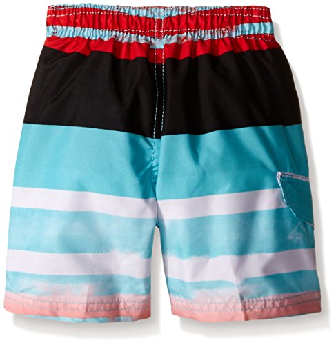 Kanu Surf Little Boys' Toddler Reflection Stripe Swim Trunk, Aqua, 3T thumbnail