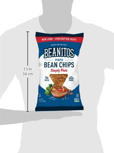 Beanitos Simply Pinto Bean with Sea Salt, the Healthy, High Protein, Gluten Free, and Low Carb Vegan Tortilla Chip Snack, 6 Ounce (Pack of 6) thumbnail