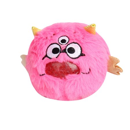 Q#4962，Plush Cute Pet Decompression Vent Ball Toy Pinch Music Keychain Decompression Artifact Small Pendant 100Ml，P*4962 ZB8