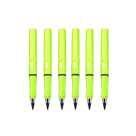 Aabe#1128  6Pcs Grip Posture Correction Design Pencil Without Ink  Old Undead Pen  Creative Metal Pen ME8