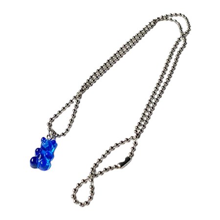 Gummy Bear Necklace Jewelry Resin Candy Color Cartoon Pendant Chain for Women Girls Gifts