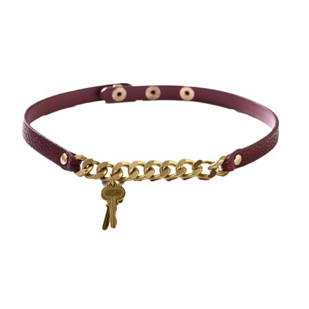 R#1507，Women S Fashion Creative Personality Chain Key Leather Collar Necklace，P#1507 LD2