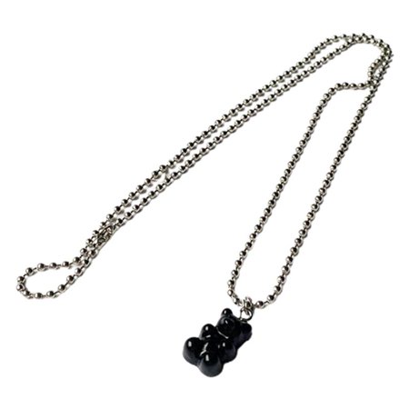 BESTYO Gummy Bear Necklace Resin Candy Color Cartoon Pendant Chain for Women Girls Gift