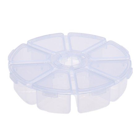 Yannianjz 8 Grids Plastic Desktop Storage Box White Beauty Christmas Gifts for Women a-4964