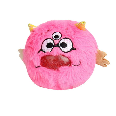 T*4962Plush Cute Pet Decompression Vent Ball Toy Pinch Music Keychain Decompression Artifact Small Pendant 100Mlp*4962 IX5