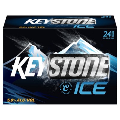 Keystone Ice Lager Beer, 24 Pack, 12 Fl. Oz. Cans, 5.9% ABV thumbnail