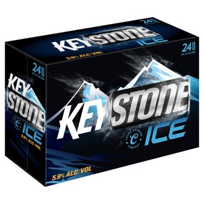 Keystone Ice Lager Beer, 24 Pack, 12 Fl. Oz. Cans, 5.9% ABV thumbnail