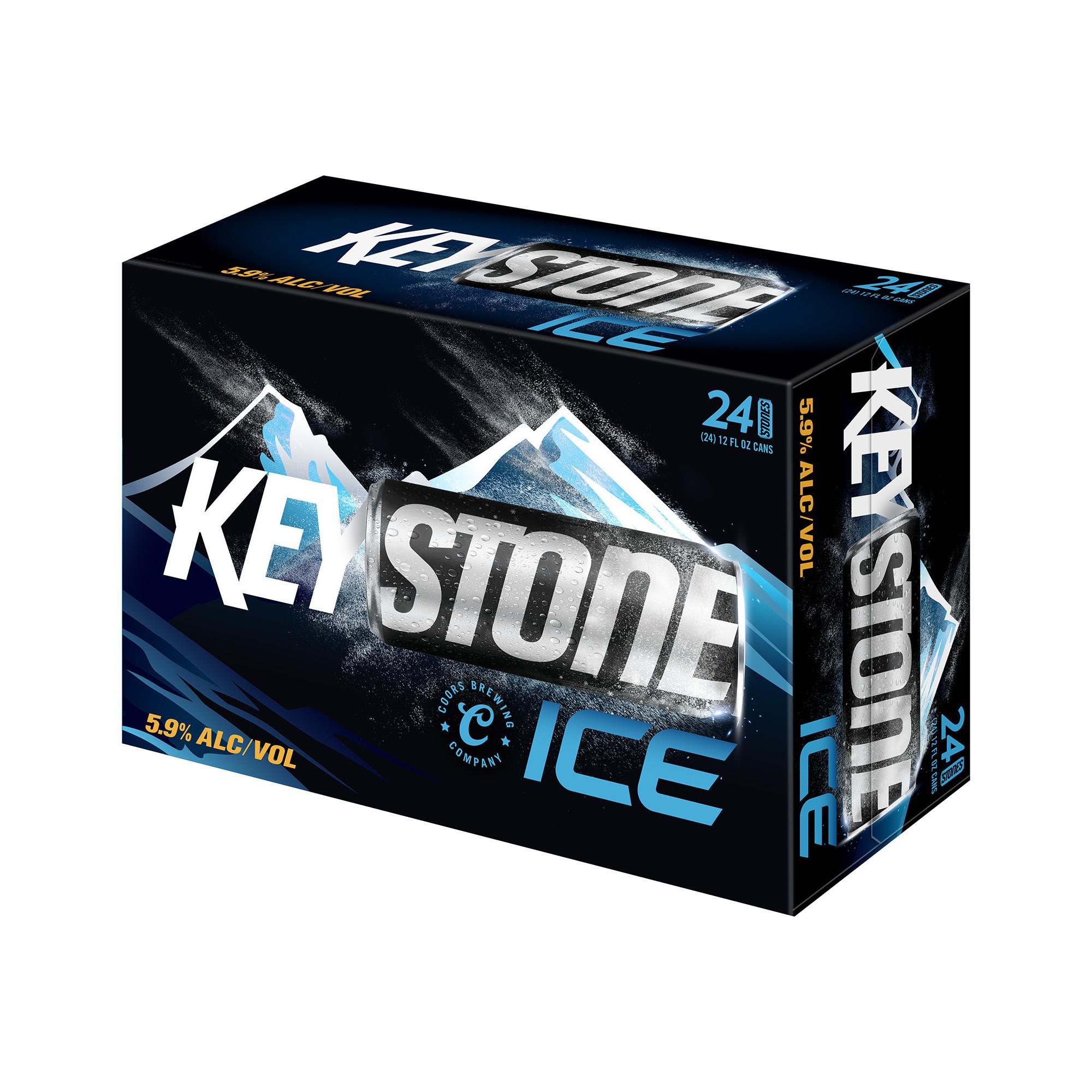 Keystone Ice Lager Beer, 24 Pack, 12 Fl. Oz. Cans, 5.9% ABV thumbnail