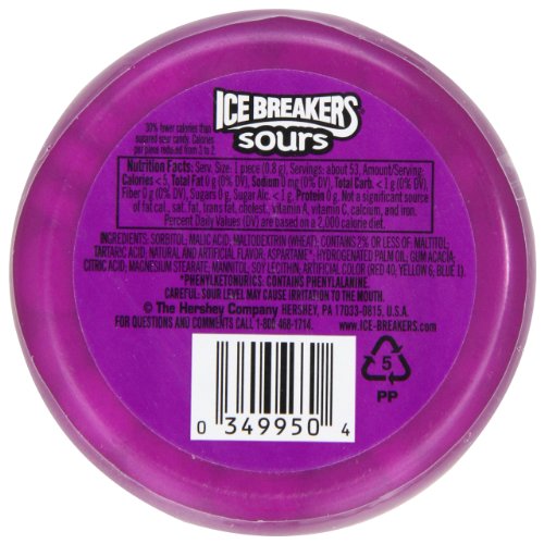 Ice Breakers Sours (Mixed Berry, Strawberry & Cherry), 1.5-Ounce Tins (Pack of 8) thumbnail