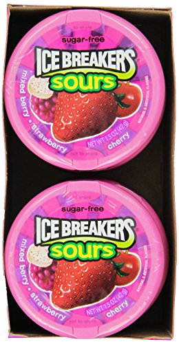 Ice Breakers Sours (Mixed Berry, Strawberry & Cherry), 1.5-Ounce Tins (Pack of 8) thumbnail