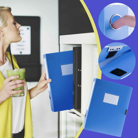 Usupdd Thickened A4 Data Box PVC Material Waterproof Large-capacity File Storage Box Accounting Voucher File Box Usupdd WANG220811-4888