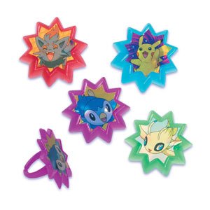POKEMON BULK 144 Party Cupcake RINGS Favors Decoration Cake Pop Toppers Decors