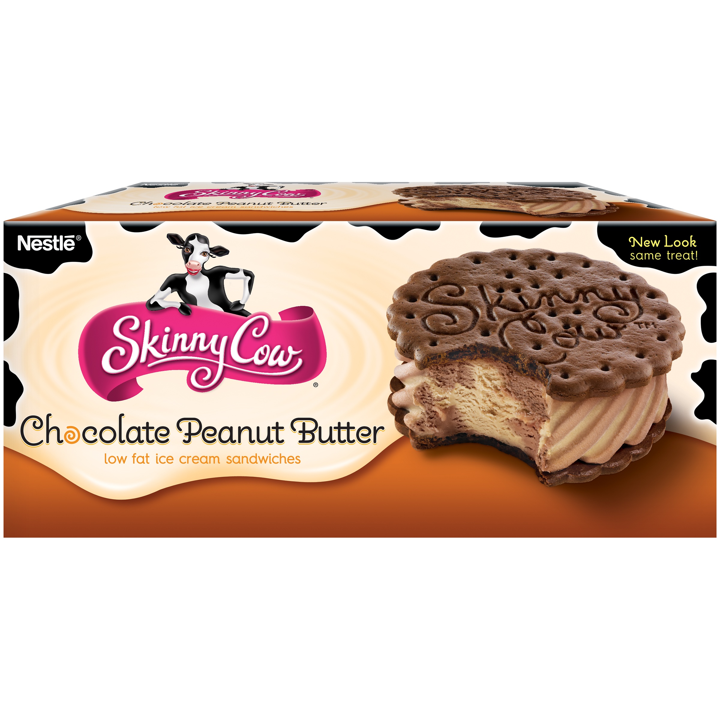 Nestle, Skinny Cow, Low Fat Ice Cream Sandwiches, Chocolate Peanut Butter