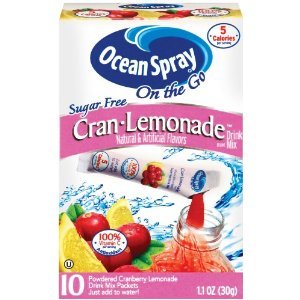 Ocean Spray Cranberry Lemonade Singles Sugar Free 10 Ct