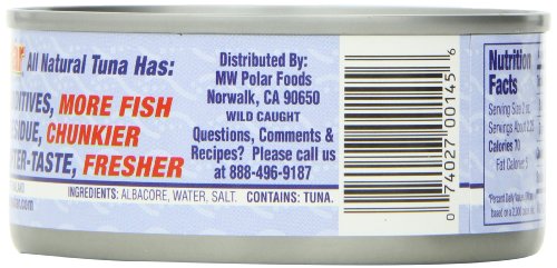 Polar Solid White Albacore Tuna in Water, All Natural, 6-Ounce Cans (Pack of 24) thumbnail