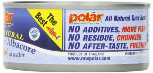 Polar Solid White Albacore Tuna in Water, All Natural, 6-Ounce Cans (Pack of 24) thumbnail