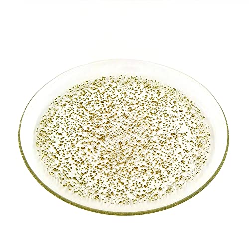 Red Pomegranate Collection 4962-1 11 in. Isla Dinner Plates  Clear & Gold - Set of 4 thumbnail