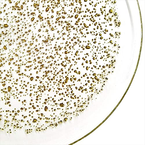 Red Pomegranate Collection 4962-1 11 in. Isla Dinner Plates  Clear & Gold - Set of 4 thumbnail