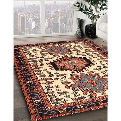 Blue Area Rug - Bungalow Rose 100% Machine Washable Traditional 2312 Area Rug Polyester/Chenille in Blue, Size 48.0 W X 0.08 D in | Wayfair