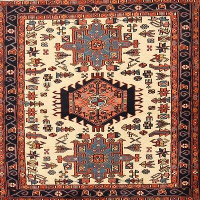 Blue Area Rug - Bungalow Rose 100% Machine Washable Traditional 2312 Area Rug Polyester/Chenille in Blue, Size 96.0 W X 0.08 D in | Wayfair