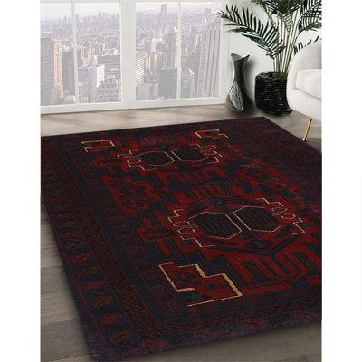 Red Area Rug - Bungalow Rose 100% Machine Washable Traditional 2313 Area Rug Polyester/Chenille in Red, Size 72.0 W X 0.08 D in | Wayfair