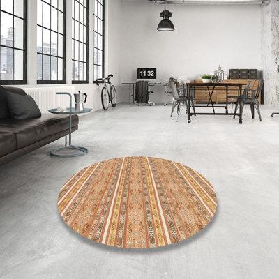 Yellow Indoor Area Rug - Foundry Select 100% Machine Washable Abstract 1455 Area Rug Polyester/Chenille in Yellow, Size 72.0 W X 0.08 D in | Wayfair