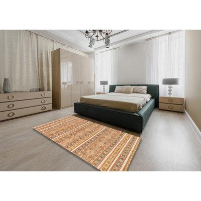 White Indoor Area Rug - Foundry Select 100% Machine Washable Abstract 1455 Area Rug Polyester/Chenille in White, Size 24.0 W X 0.08 D in | Wayfair