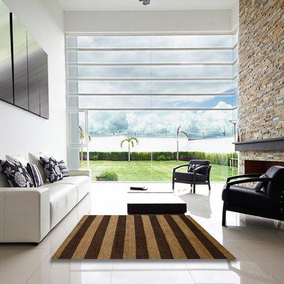 Brown Area Rug - Latitude Run ® 100% Machine Washable Abstract 4722 Area Rug Polyester/Chenille in Brown, Size 60.0 W X 0.08 D in | Wayfair