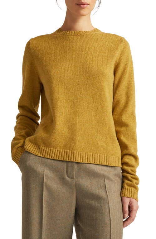 LORO PIANA Parksville Crewneck Baby Cashmere Sweater in 2658 Goldenrod Mel at Nordstrom, Size 12 Us