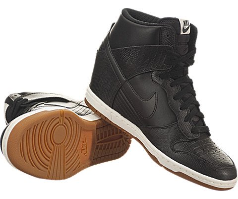 Nike Women's Dunk Sky Hi Black/Black/Sail/Cool Grey Casual Shoe 10 Women US thumbnail
