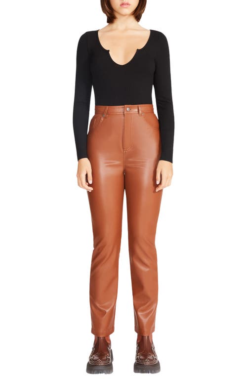 "Josie Womens Faux Leather Mid-Rise 192115493935 25"" Waist RT $79.0"