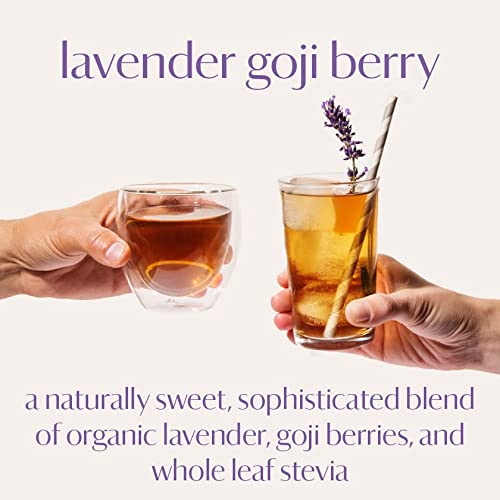 Grace Farms Lavender Goji Berry Herbal Tea (16 Count Plastic-Free Premium Sachets) | Naturally Sweet, Stress Relieving and Caffeine Free | Organic and thumbnail